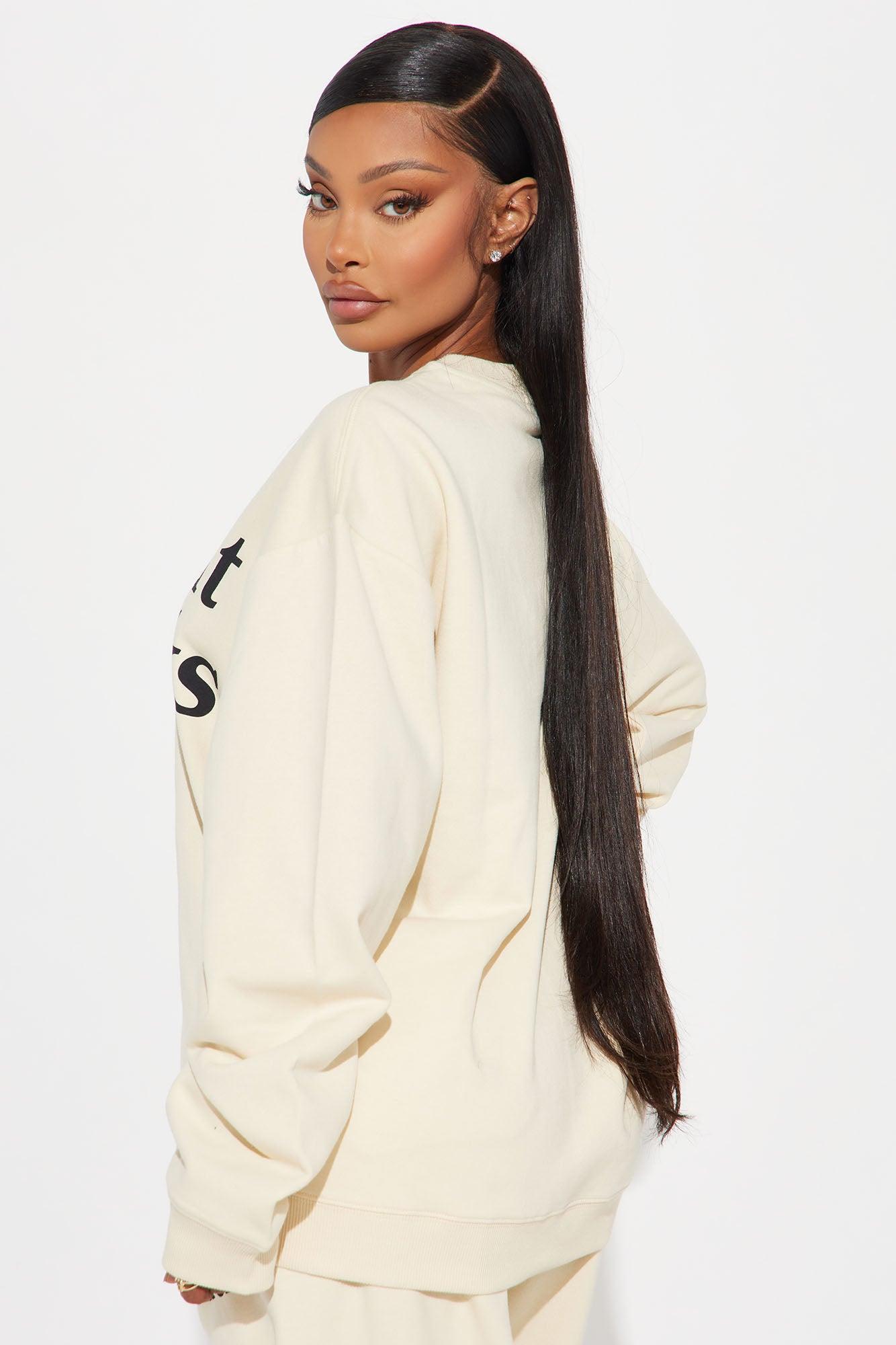 All Out Of Fcks Sweatshirt - Cream Product Image