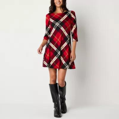 Jessica Howard Womens 3/4 Sleeve Shift Dress Product Image