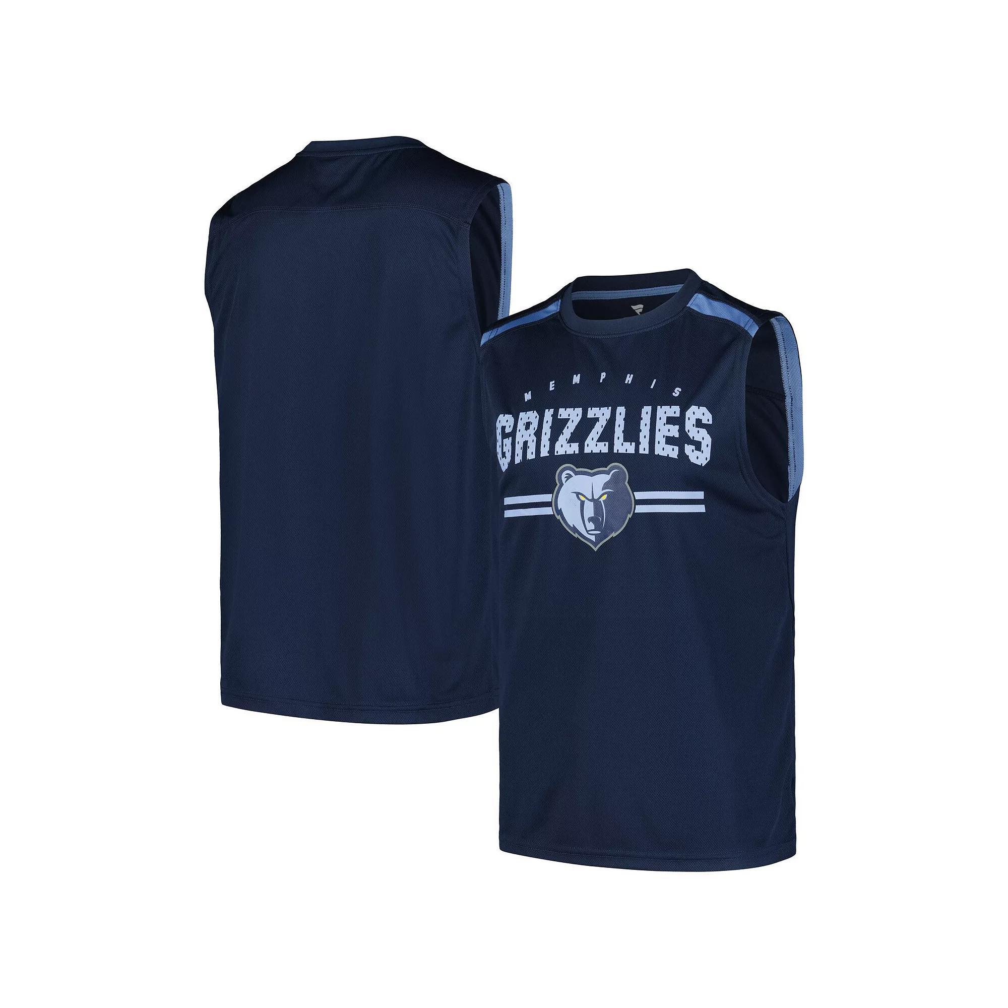 Men's Fanatics Navy Memphis Grizzlies Birdseye Muscle Tank Top, Size: Large, Grz Blue Product Image