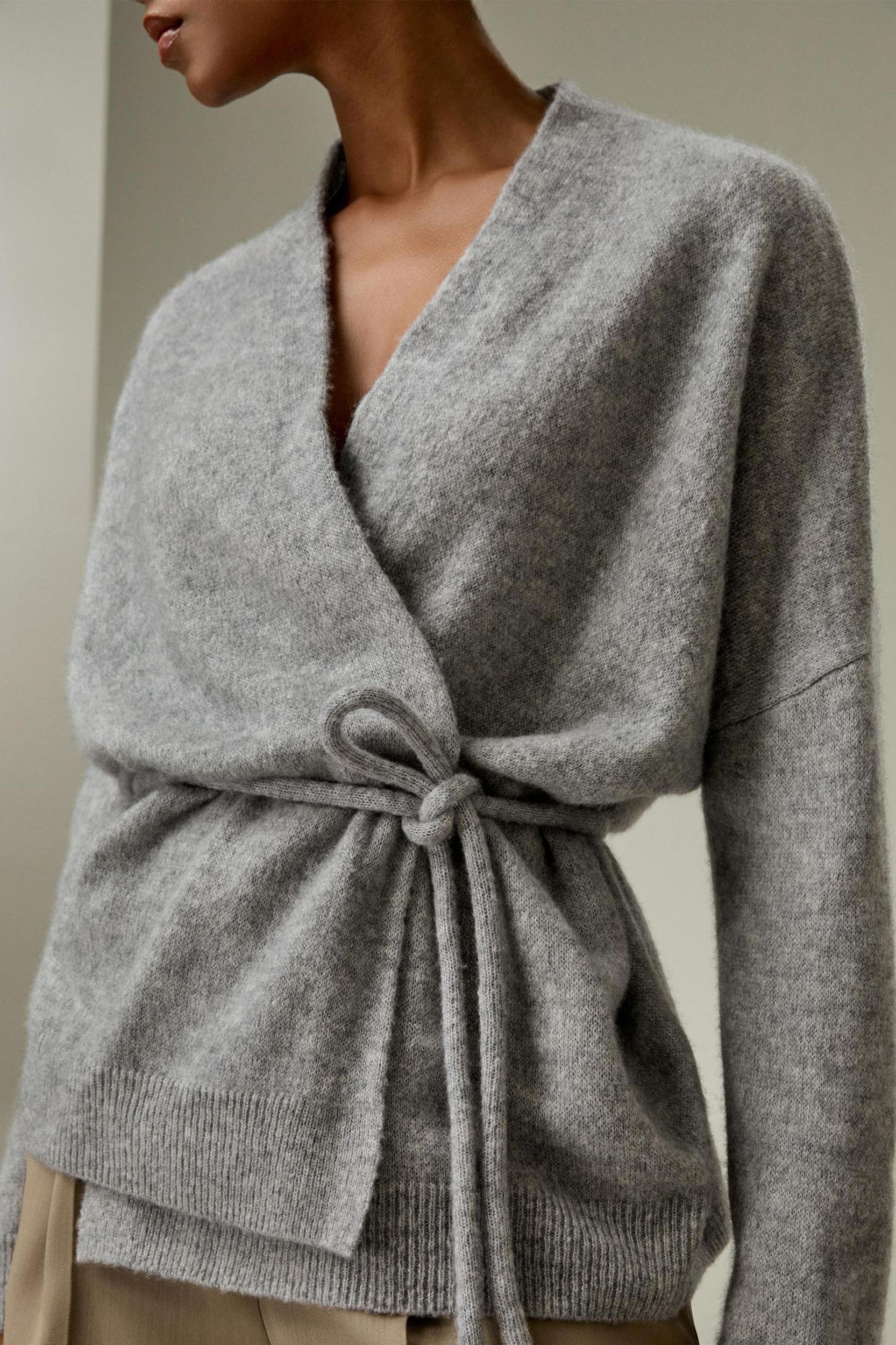 Lounge Wrap Knit Cardigan Product Image