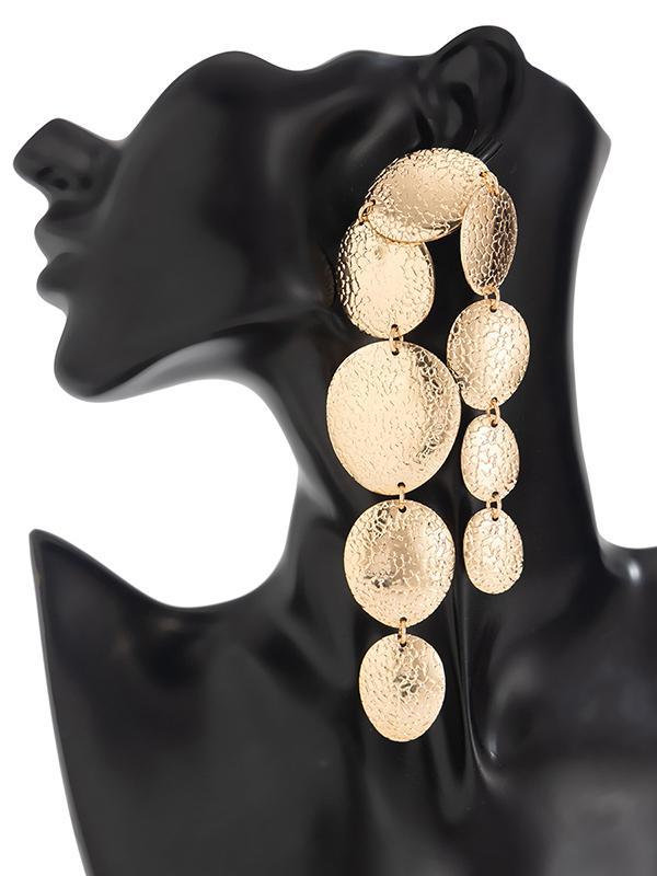 Geometric Tasseled Drop Earrings Necklaces Accessories Product Image
