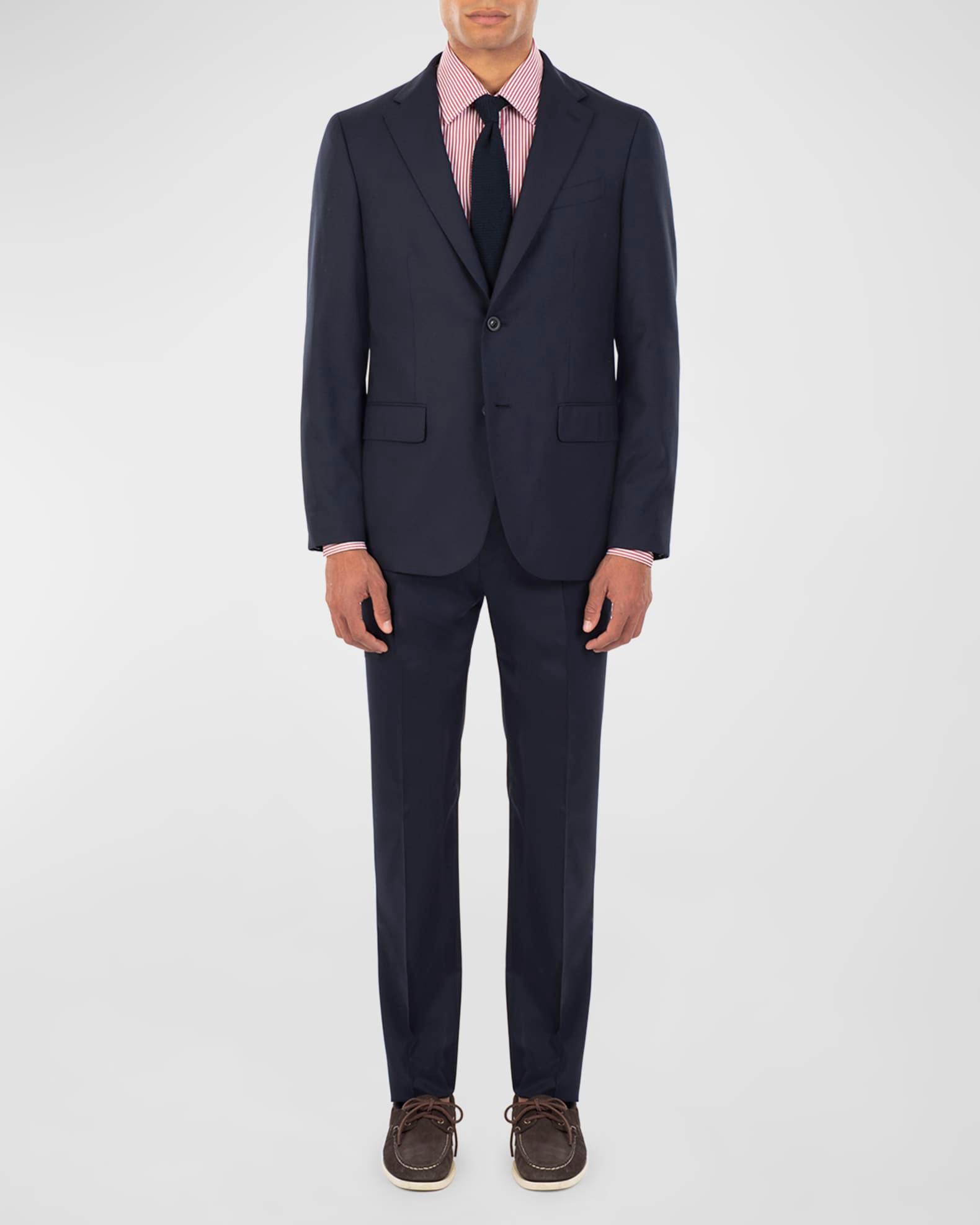 Men's Solid Wool Suit Product Image