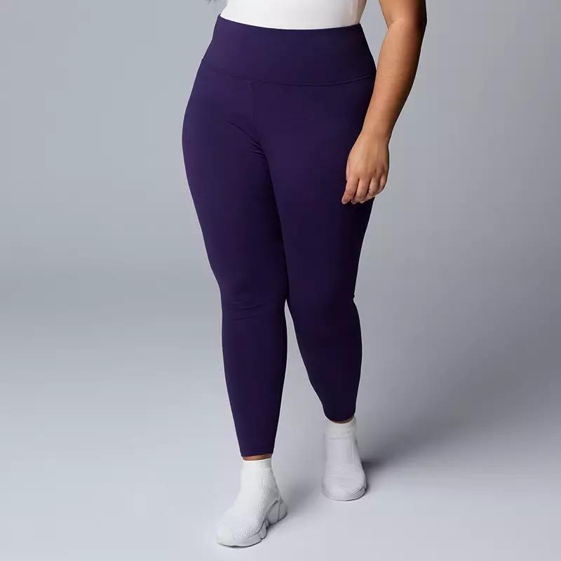 Plus Size Simply Vera Vera Wang Live-In High Rise Shaping Leggings, Womens Product Image
