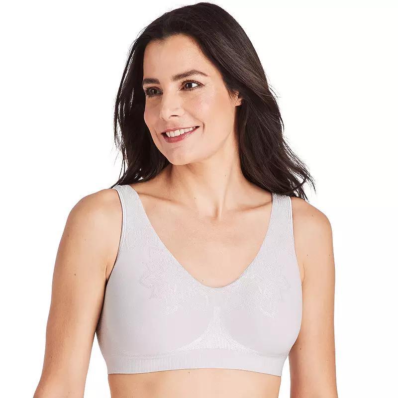 Bali Comfort Revolution ComfortFlex Fit Full-Coverage Wireless Bra DF3484, Women's, Size: Large, Crystal Grey Aztec Product Image