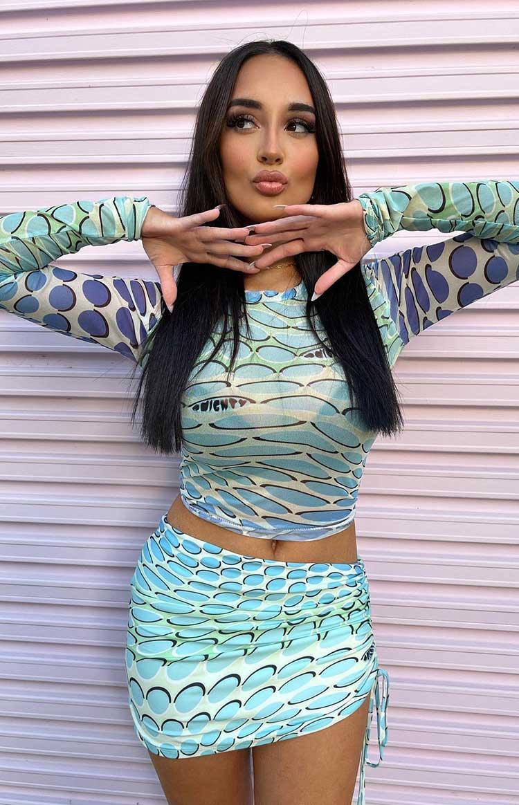 OMIGHTY The Warp Mini Skirt Blue Gradient Product Image