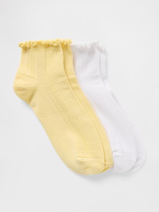 Ruffle-Trim Ankle Socks (2-Pack) Product Image