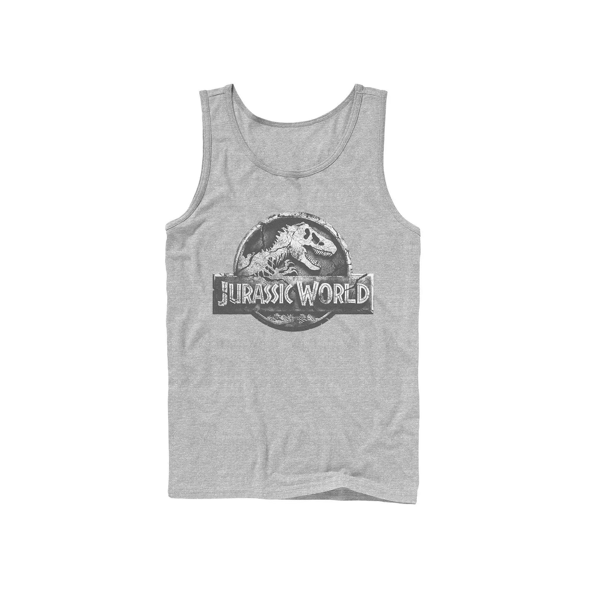 Men's Jurassic World Two Return Stone Logo Tank Top, Size: Large, Athletic Grey Product Image
