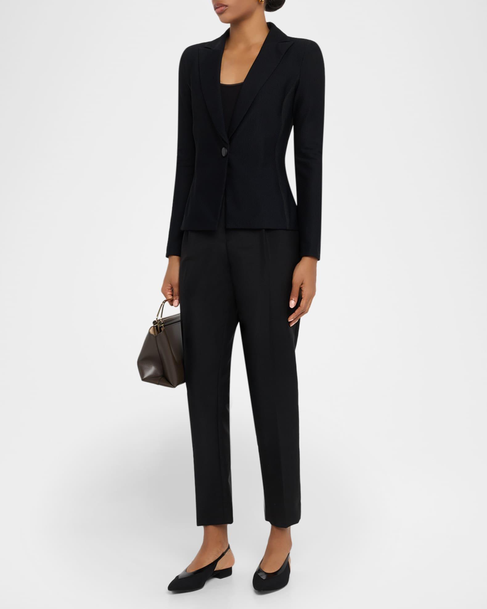 Rice Stitch Jersey Single-Breasted Jacket Product Image