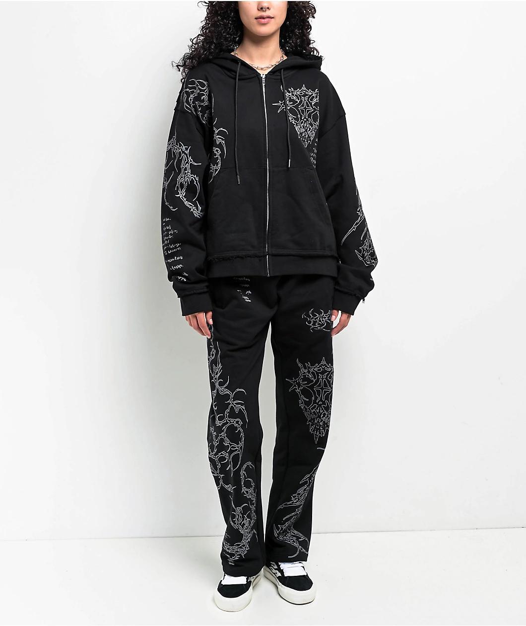 Insomnia Visuals Sigil Black Zip Hoodie Product Image
