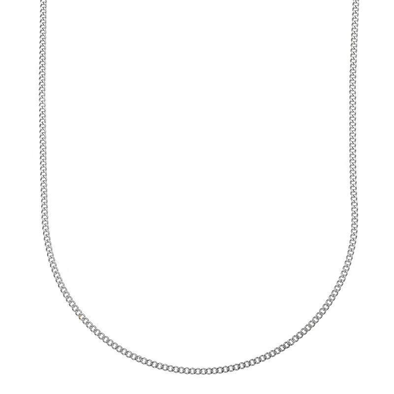 Men's LYNX Stainless Steel 2 mm Curb Chain Necklace, Size: 18" Product Image