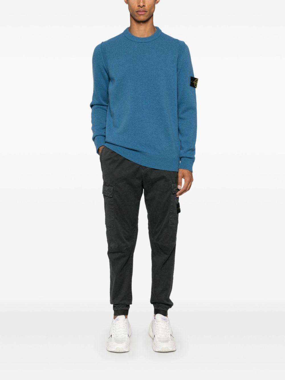 STONE ISLAND Compass-badge Sweater In Blue Product Image