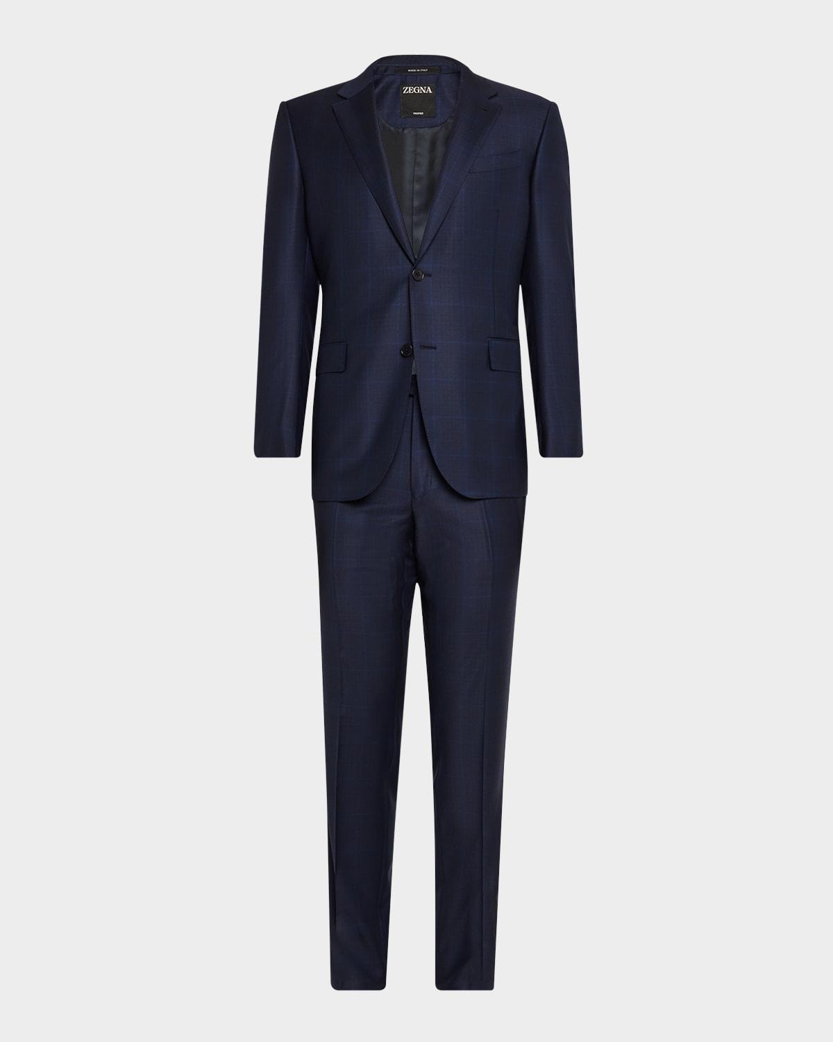 Mens Trofeo Tonal Plaid Suit Product Image