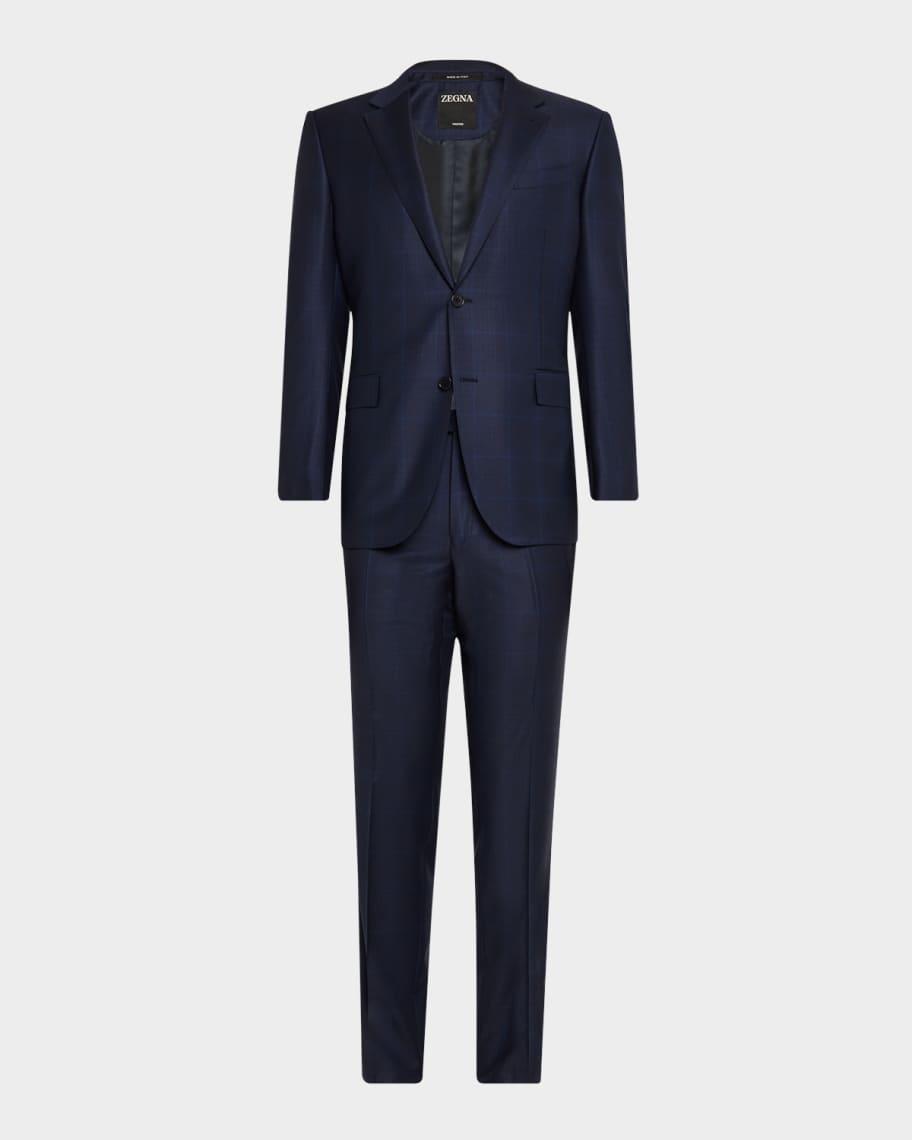 Mens Trofeo Tonal Plaid Suit Product Image