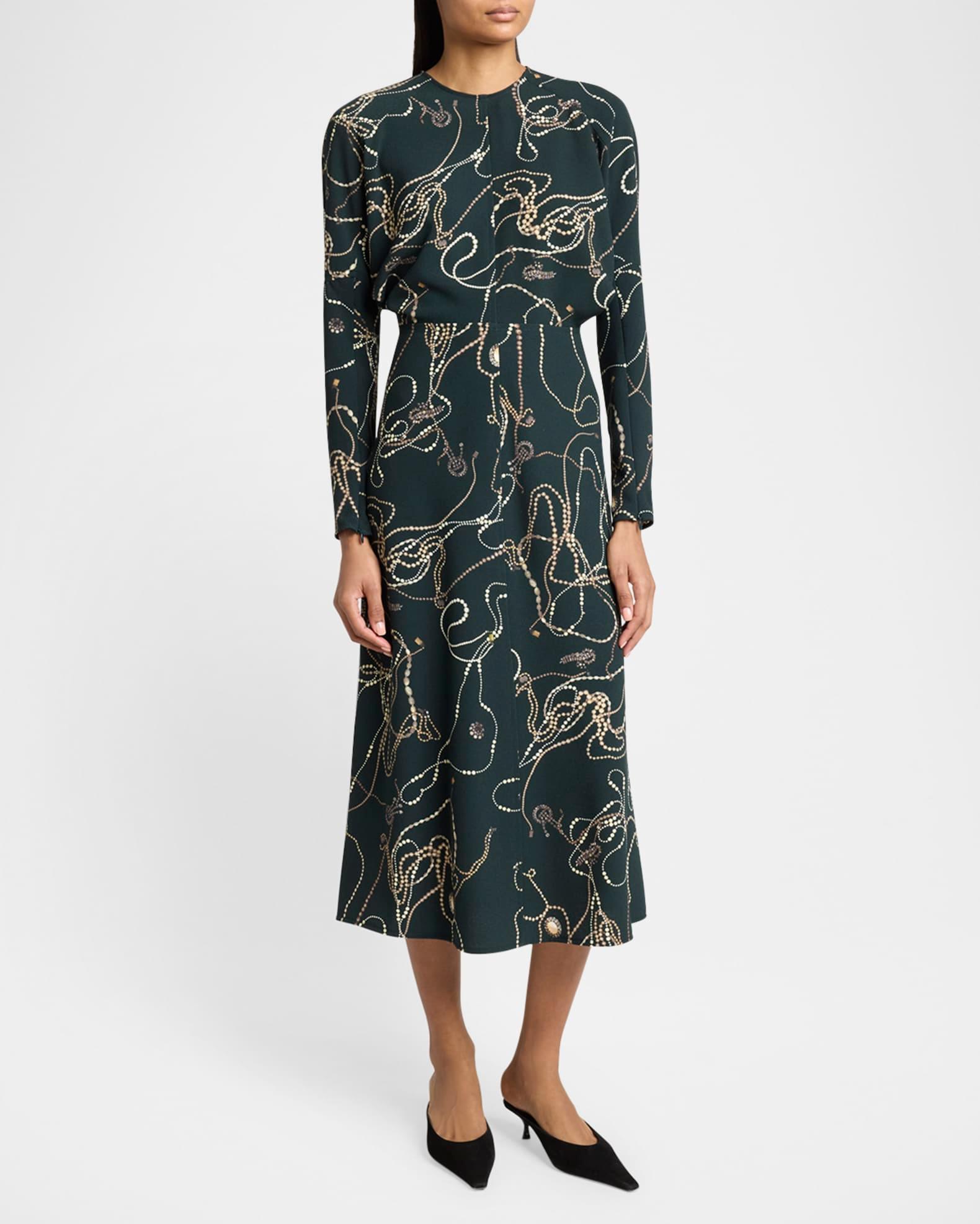 Long Dolman-Sleeve Midi Dress Product Image