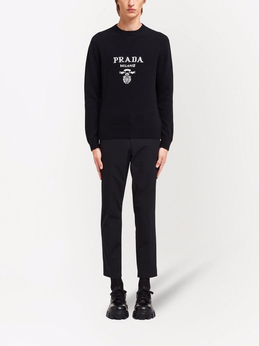 logo intarsia wool-cashmere jumper Product Image