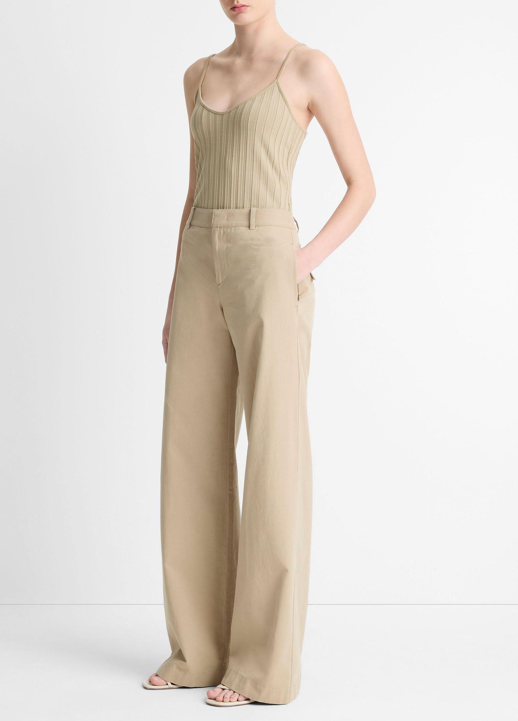 Womens Cotton Low-Rise Wide-Leg Pant, Mojave, Size 8 Vince Product Image