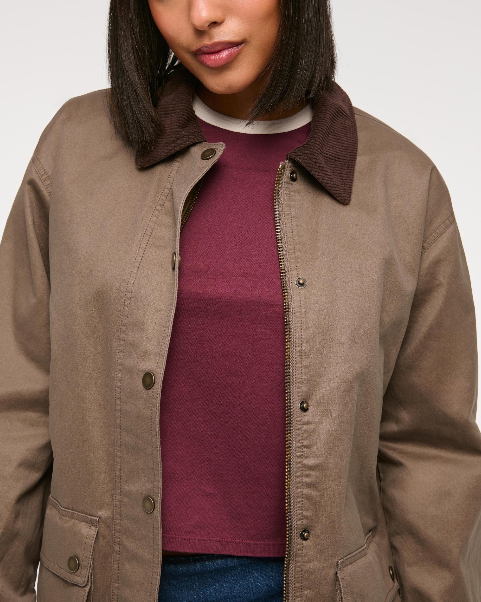 Mid-Length Waxed Barn Jacket Product Image
