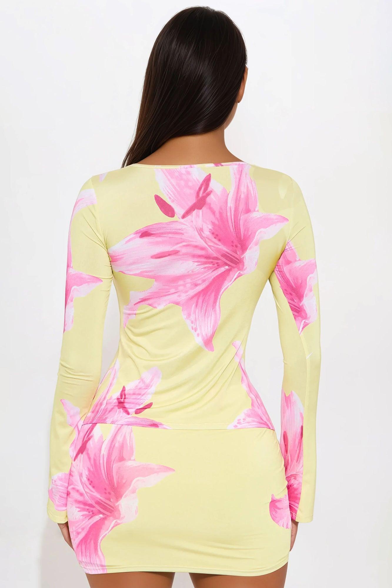 Seaside Chic Skirt Set - Yellow/combo Product Image