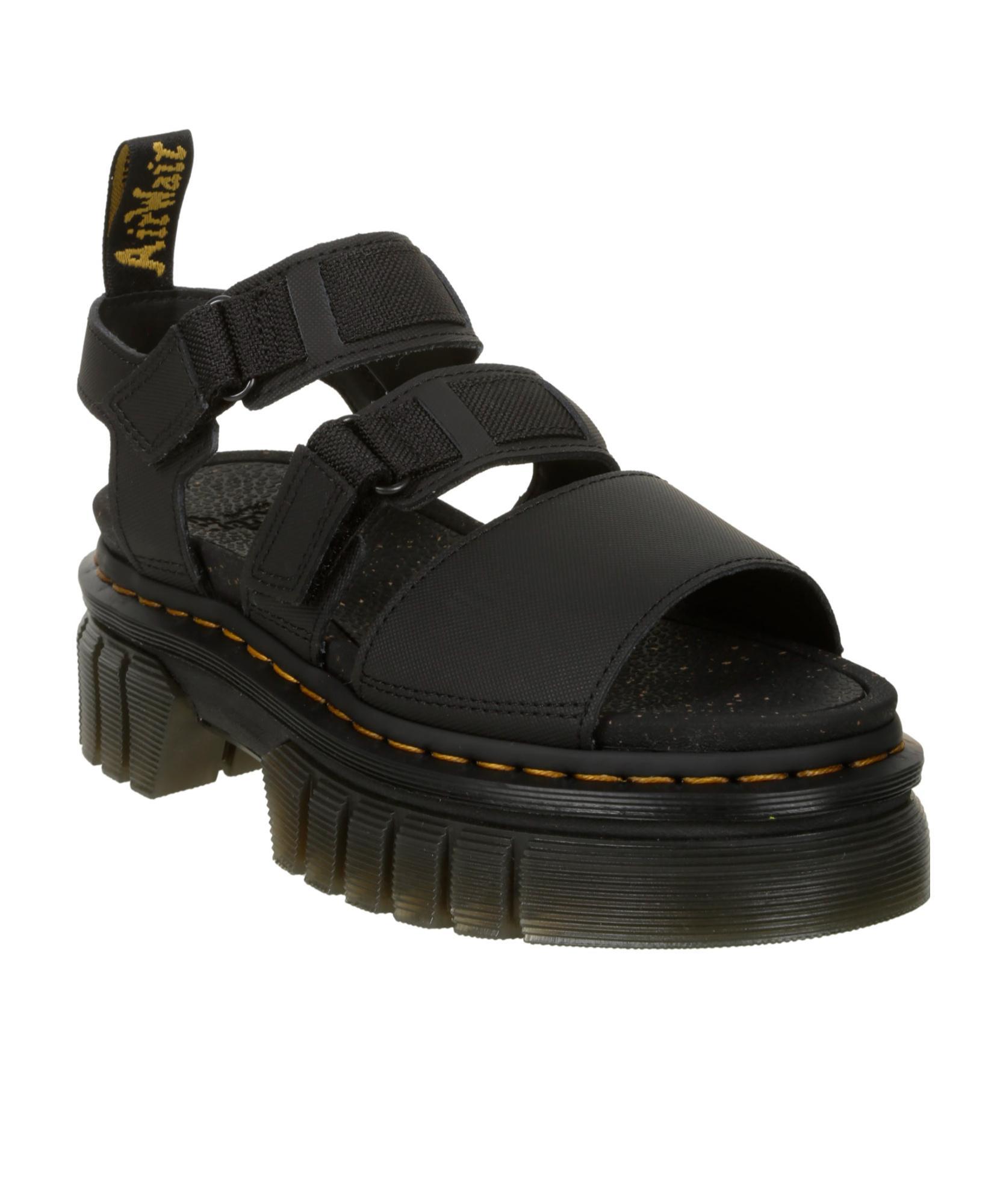 DR. MARTENS' Open-toed Flat Sandals In Black Product Image