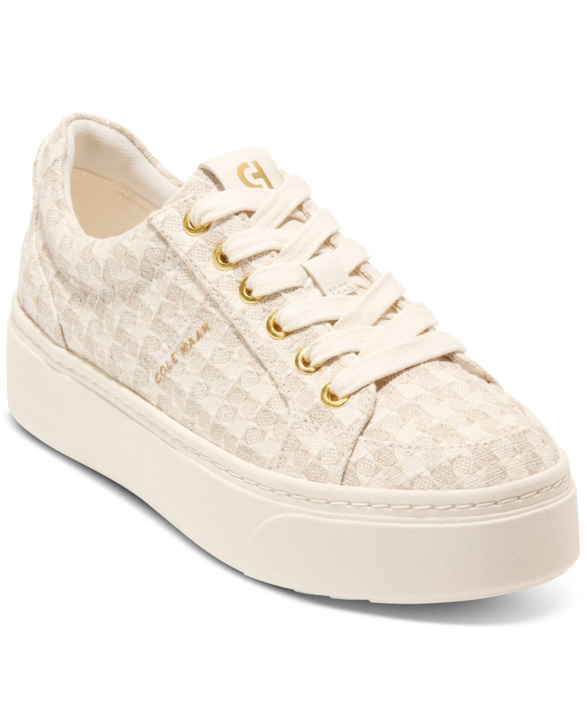 Cole Haan Womens GrandPr Max Platform Sneaker - White Size 8.5 Product Image