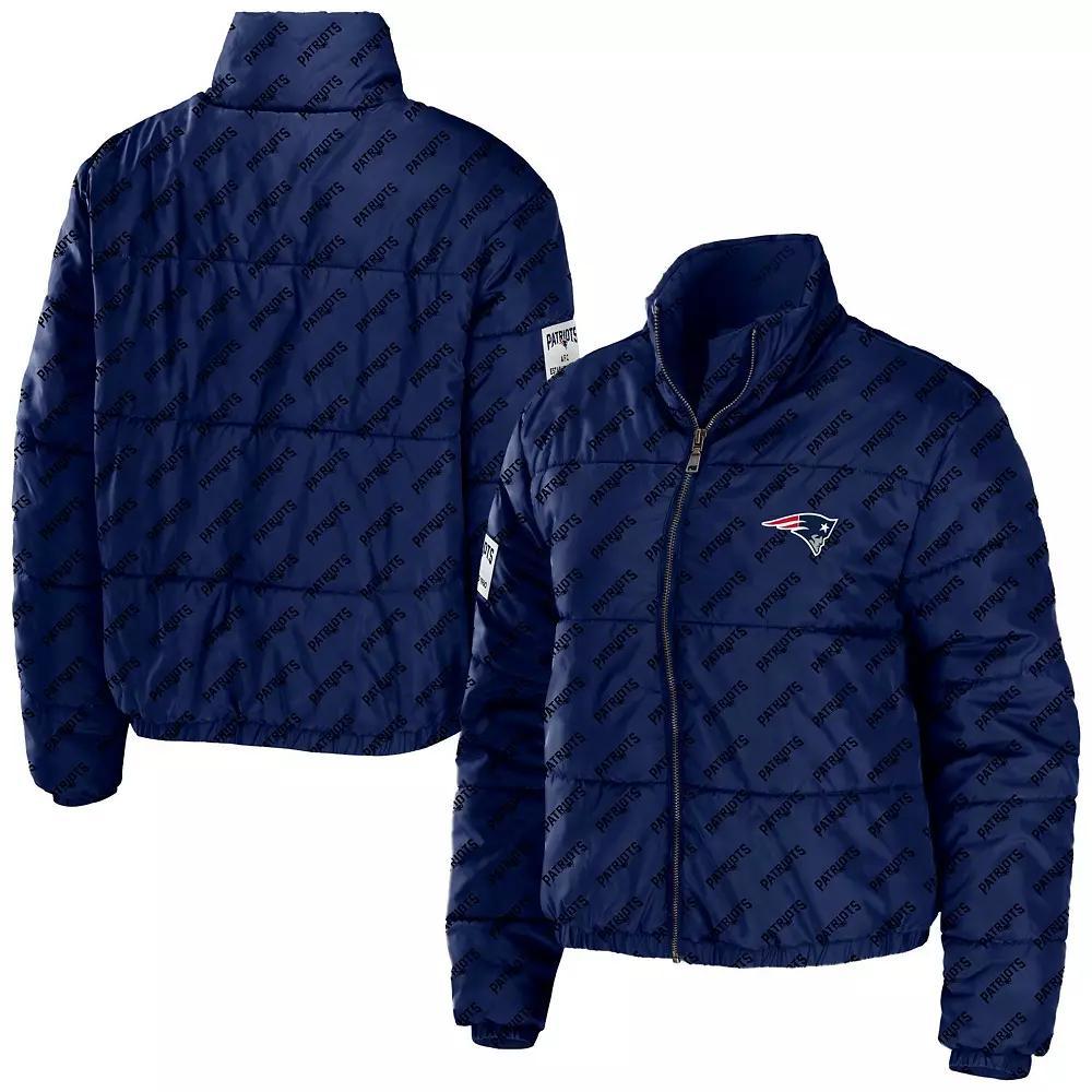 Women's WEAR by Erin Andrews Green Green Bay Packers Puffer Full-Zip Cropped Jacket, Size: Medium Product Image