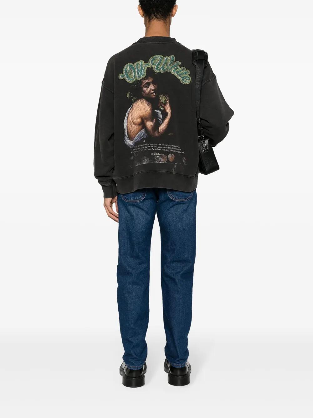 Bacchus-print cotton sweatshirt Product Image