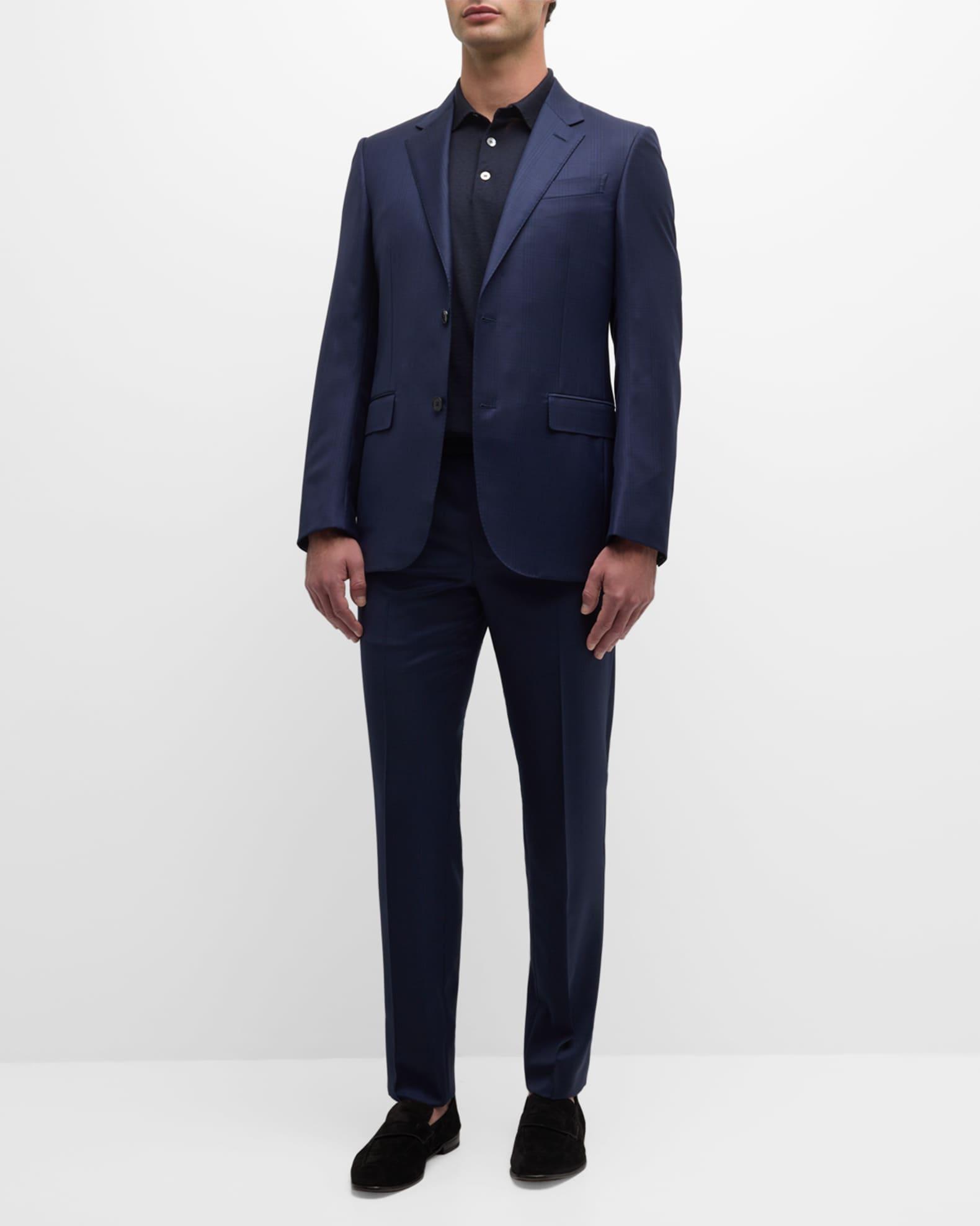 Men's Plaid Wool Suit Product Image