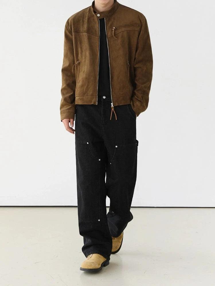 RT No. 19002 BROWN SUEDE MOTORCYCLE JK Product Image