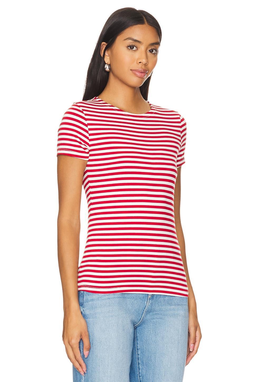 Ressi Crew Neck Short Sleeve Stripe Product Image