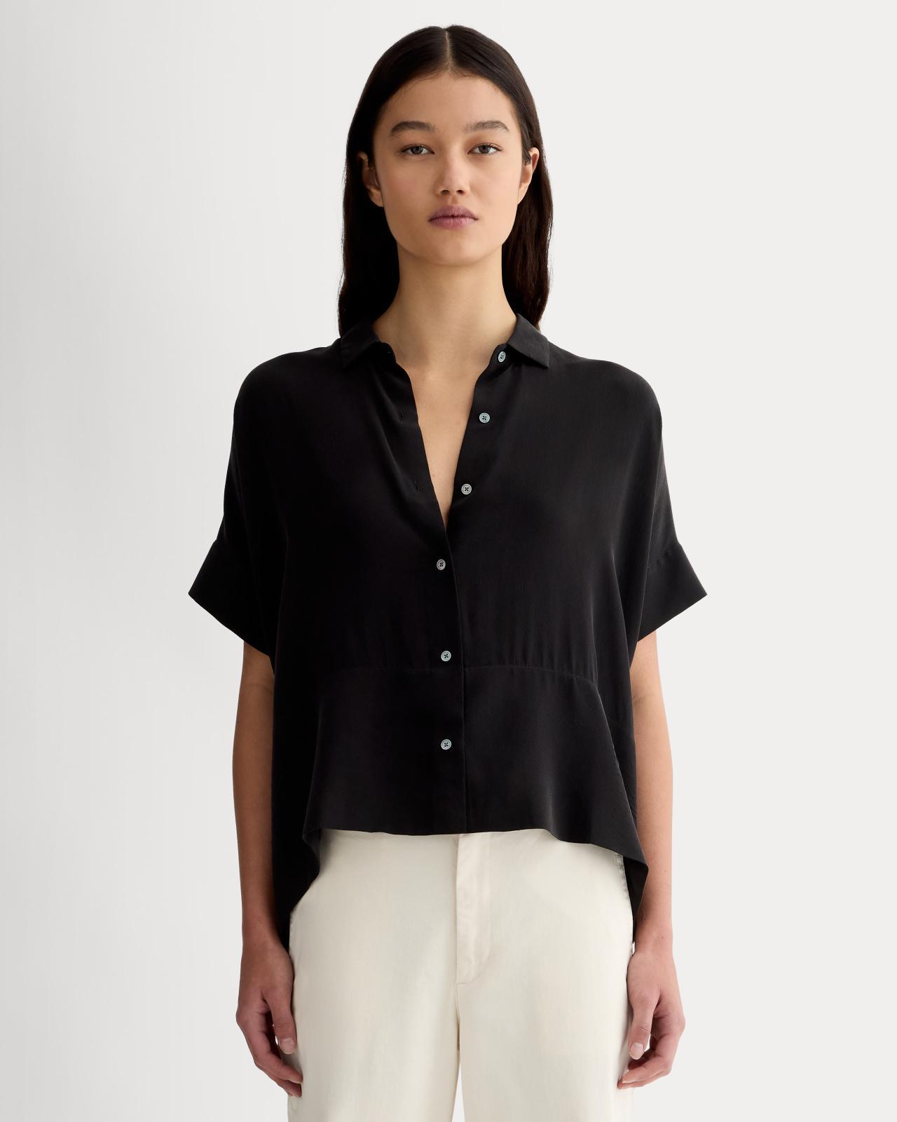 The Boxy Shirt in Washable Silk Product Image