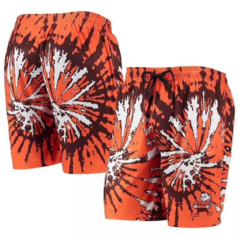 Men's FOCO Orange Cleveland Browns Retro Static Mesh Lounge Shorts, Size: Small Product Image