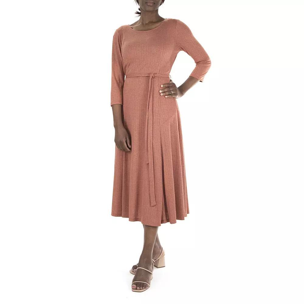 Women's Nina Leonard Sylvia Midi Dress, Size: Small, Red Product Image