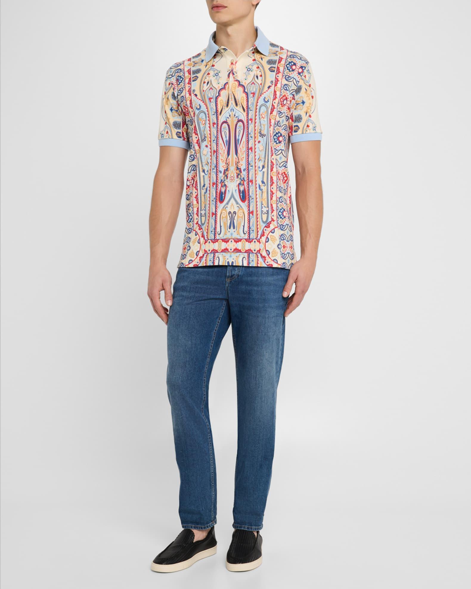 Mens Patterned Polo Shirt Product Image