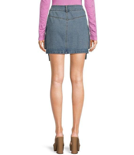 C&V Chelsea & Violet Coordinating Denim Cargo Skirt Product Image