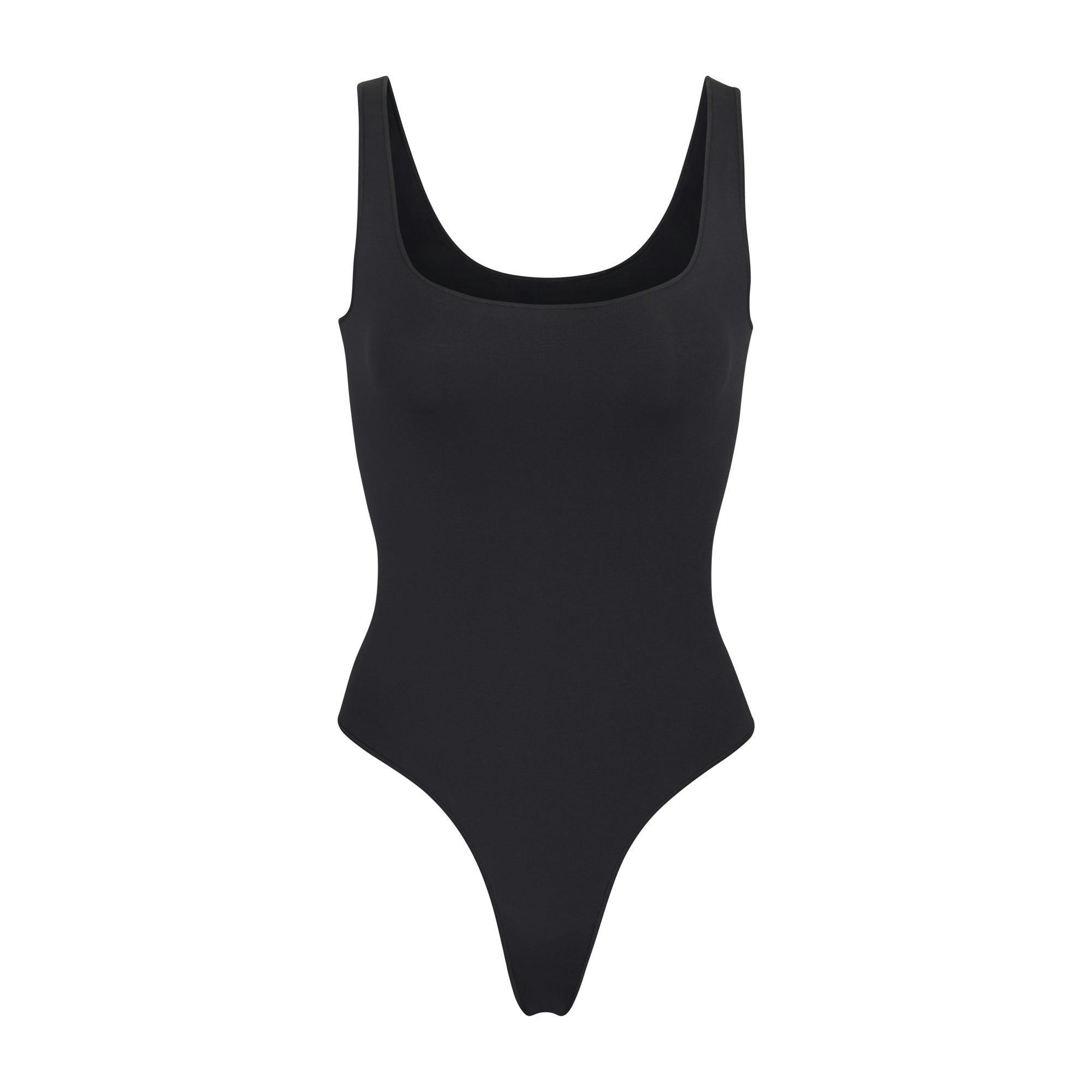ESSENTIAL SCOOP NECK BODYSUIT | ONYX Product Image