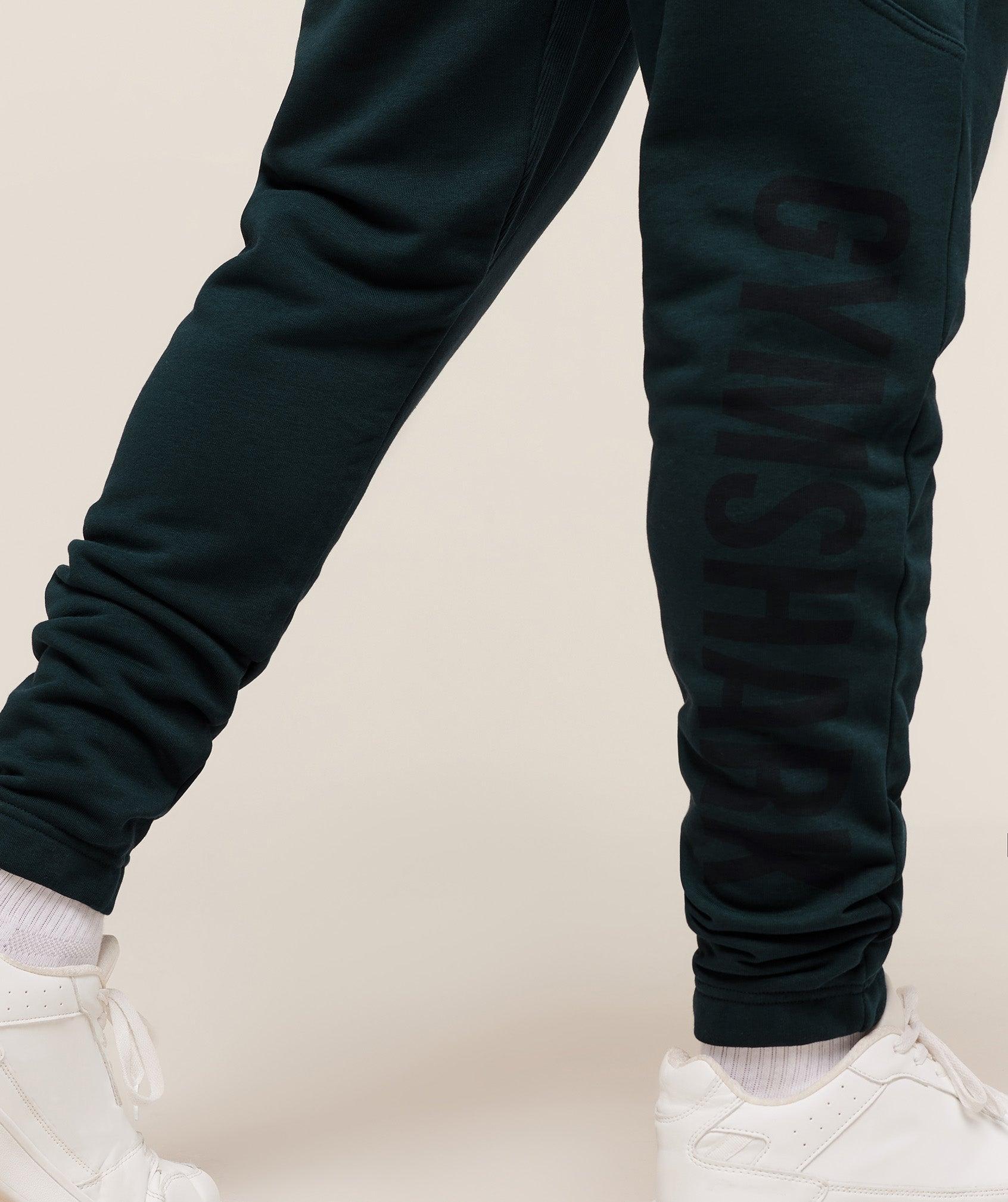 Gymshark Power Wordmark Jogger - Deep Petrol Blue Male Product Image