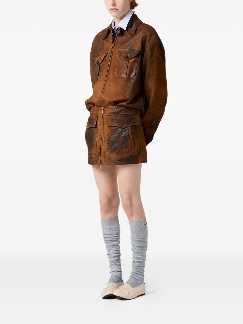 flap-pocket mini skirt Product Image