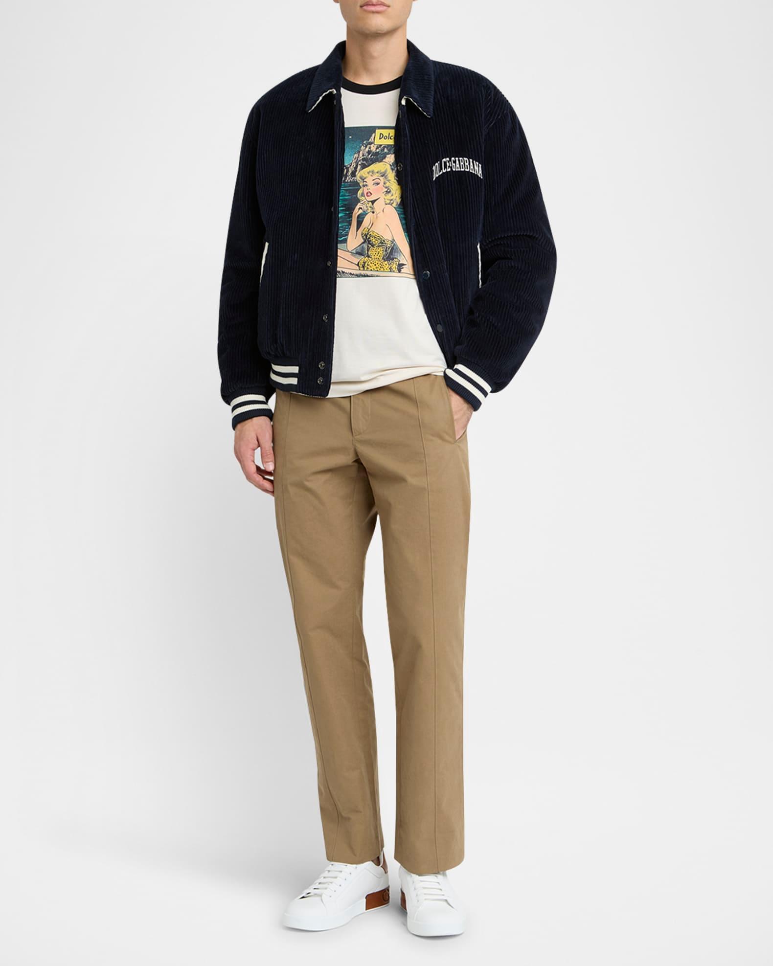 Men's Corduroy Varsity Logo Jacket Product Image