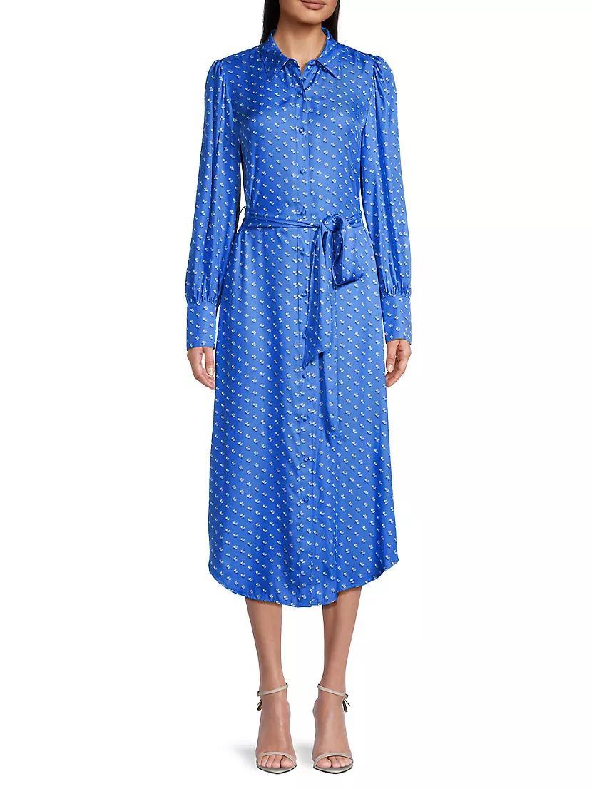 Silk-Blend Twill Midi Shirtdress Product Image