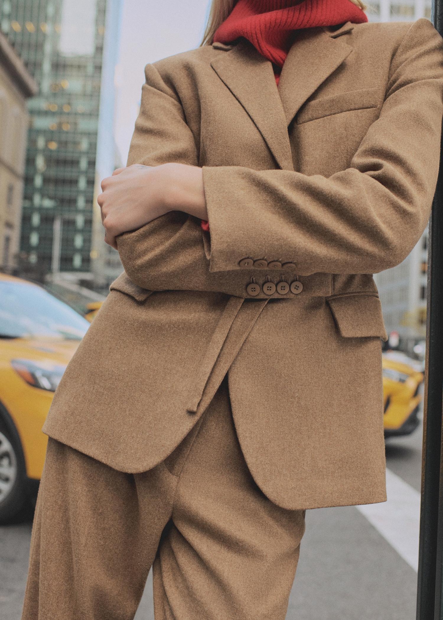 Wool-blend suit jacket - Women | MANGO USA Product Image