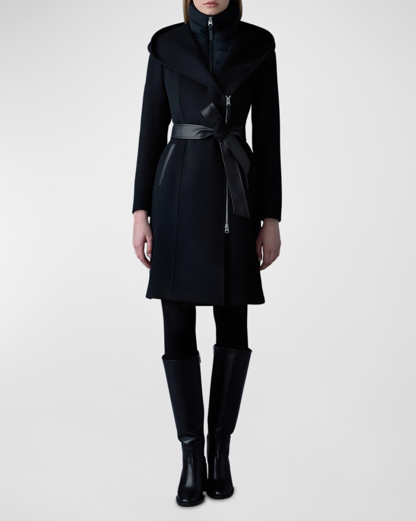 Shia 2-in-1 Double-Face Wool Coat with Removable Bib Product Image