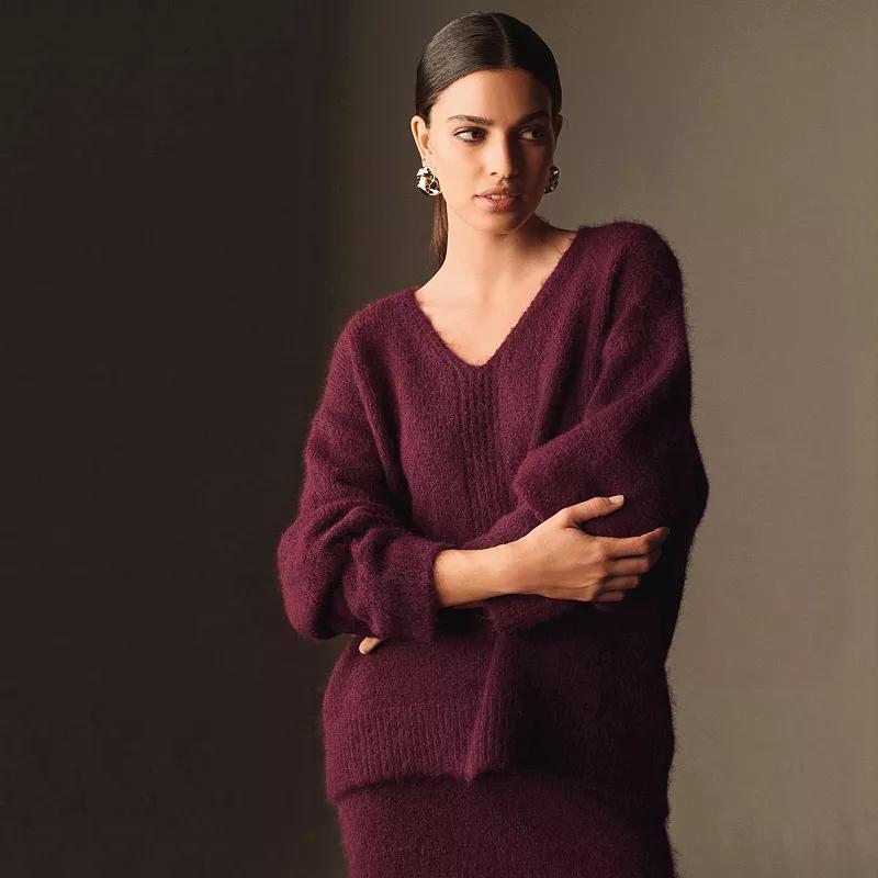 Women's NEXT V-Neck Sweater, Size: Medium, Pink Product Image