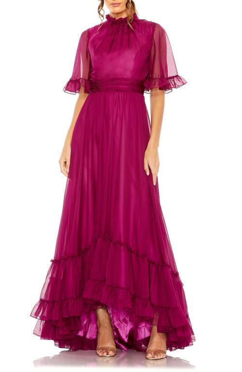 Womens Evening Chiffon High-Low Gown Product Image
