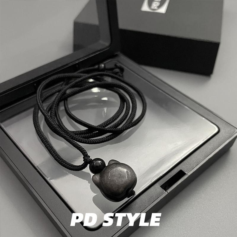 Cat Pendant String Necklace Product Image