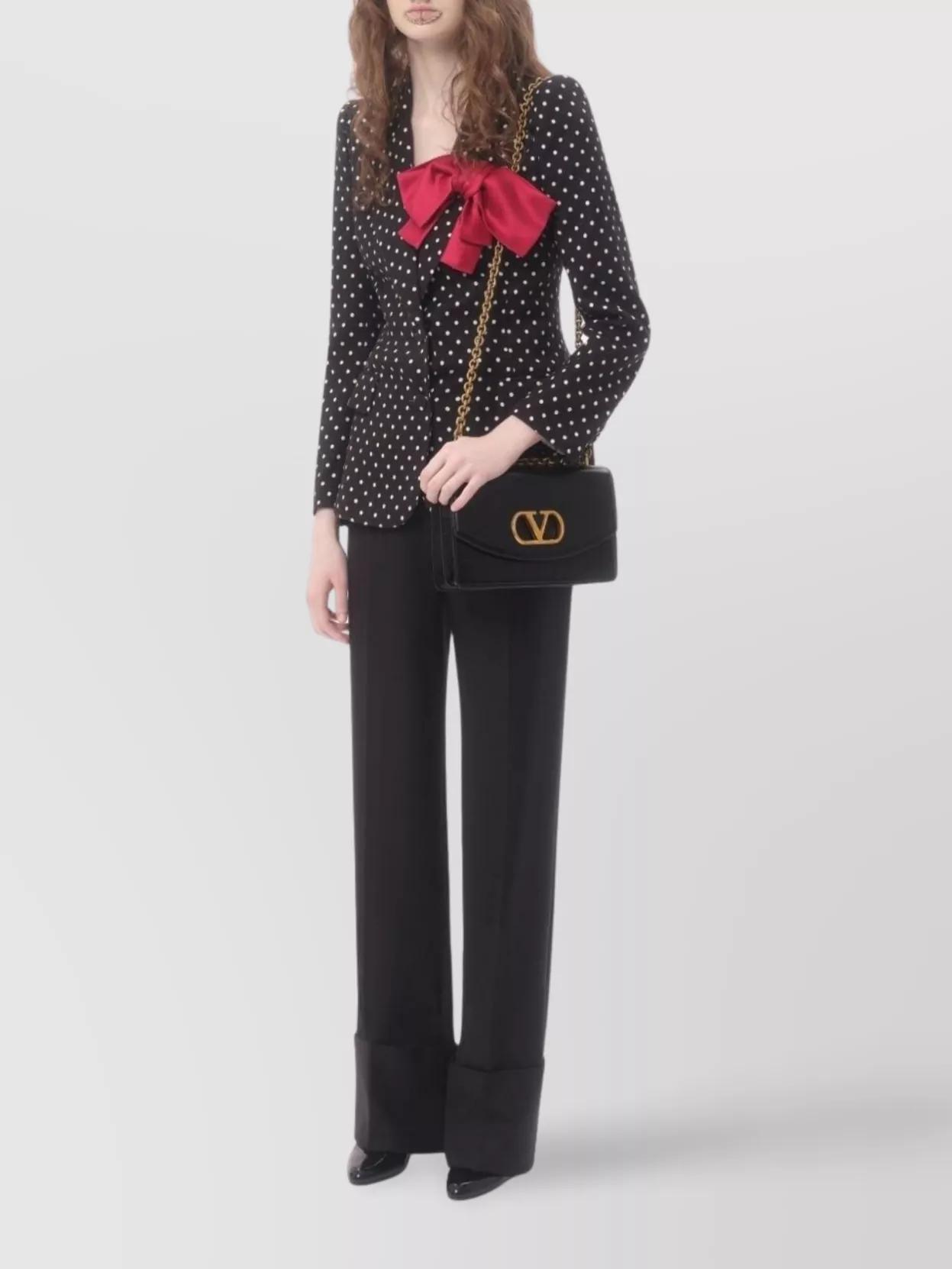 VALENTINO Wool Trousers With Straight Leg And High Waist Product Image