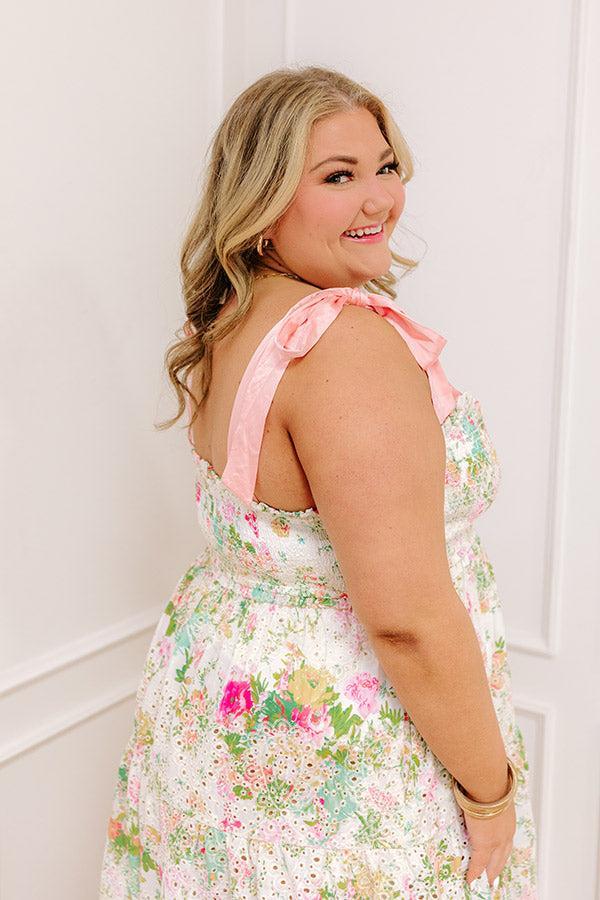 Garden Grace Floral Eyelet Maxi Dress Curves Product Image