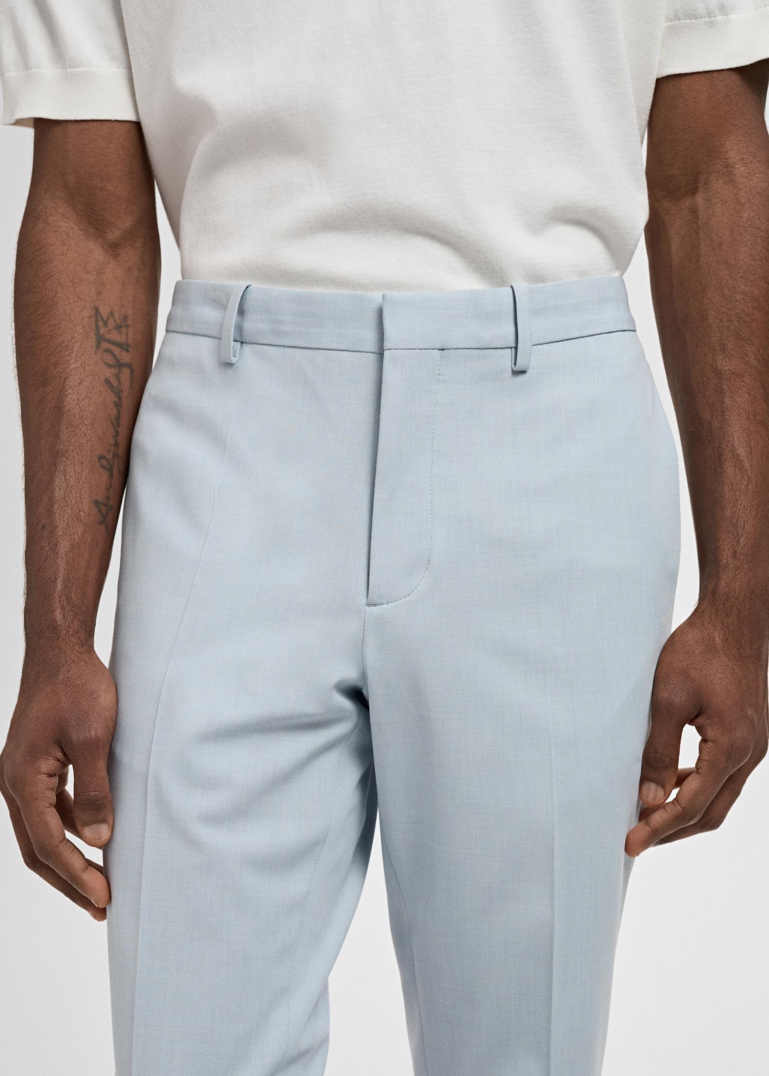 Stretch fabric super slim-fit suit trousers - Men | MANGO USA Product Image