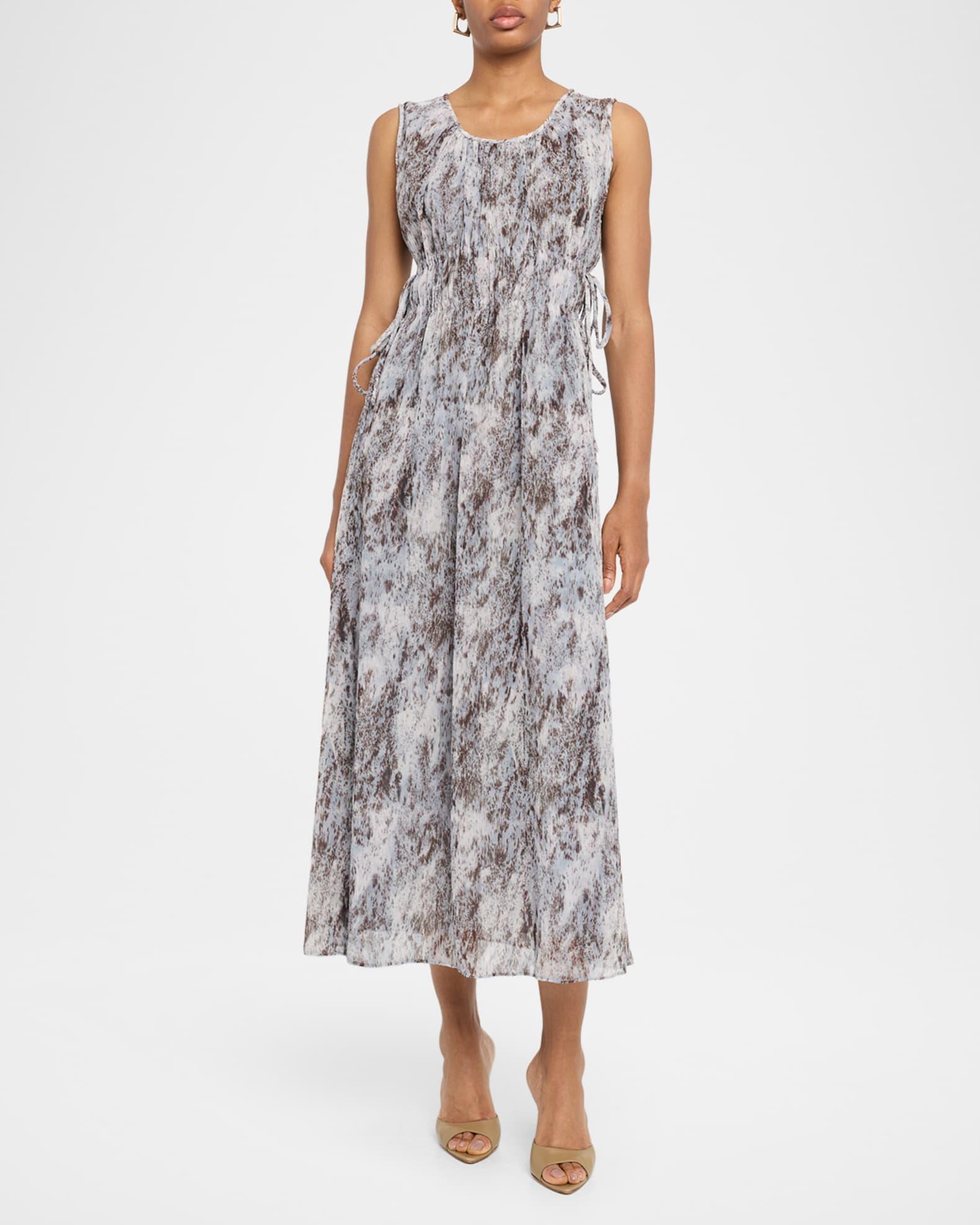 Sleeveless Gathered Waist Midi Dress Product Image