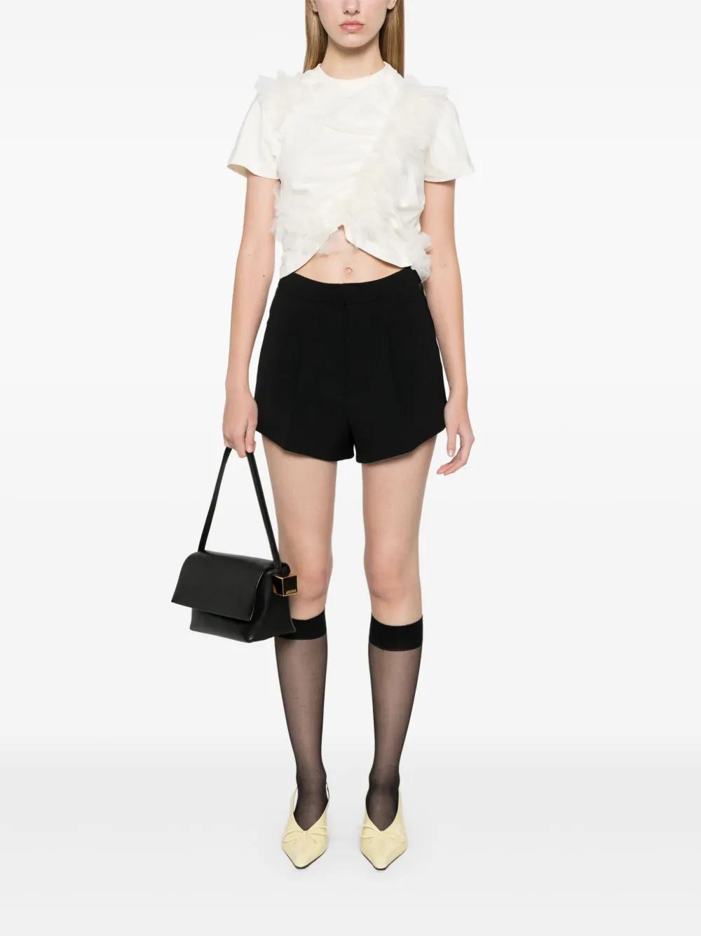 MSGM Ruffled T-shirt In White Product Image