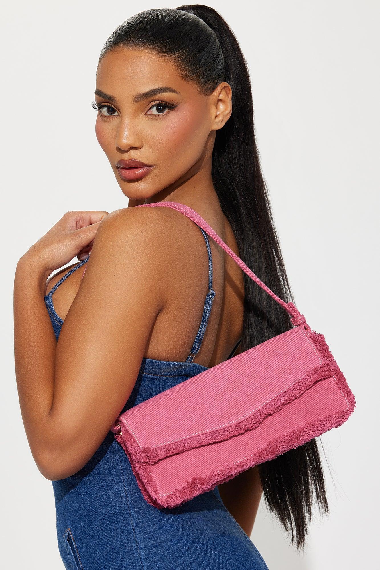 Camila Denim Handbag - Pink Product Image